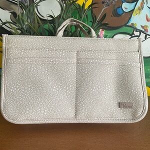 Textured Beige Clutch - organizer,new